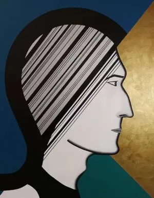 Caroline David - Tableau Dytique Connexion - Acrylique sur toile